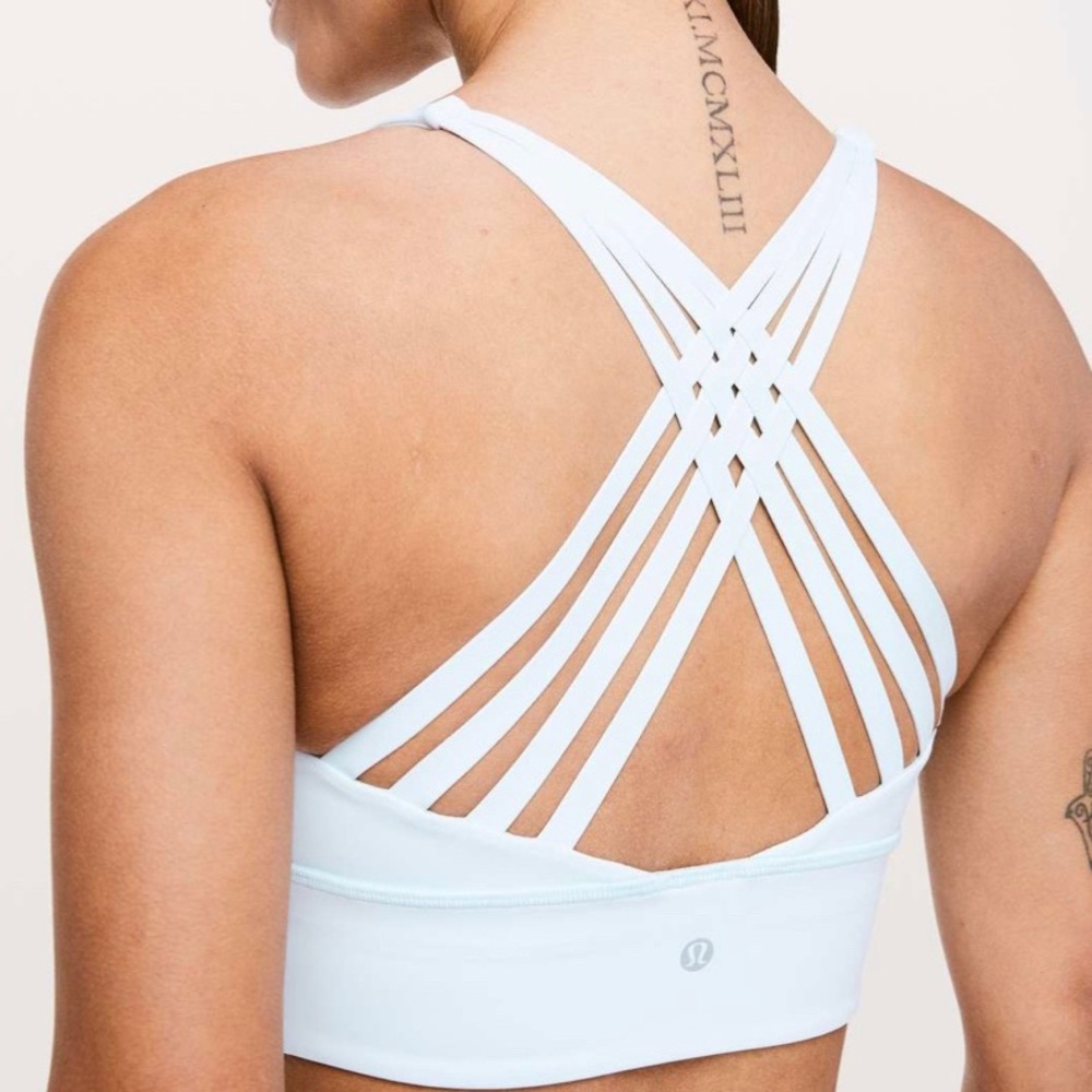 Lululemon Free to Be Moved Blue Criss Cross Bra - Picture 1 of 8